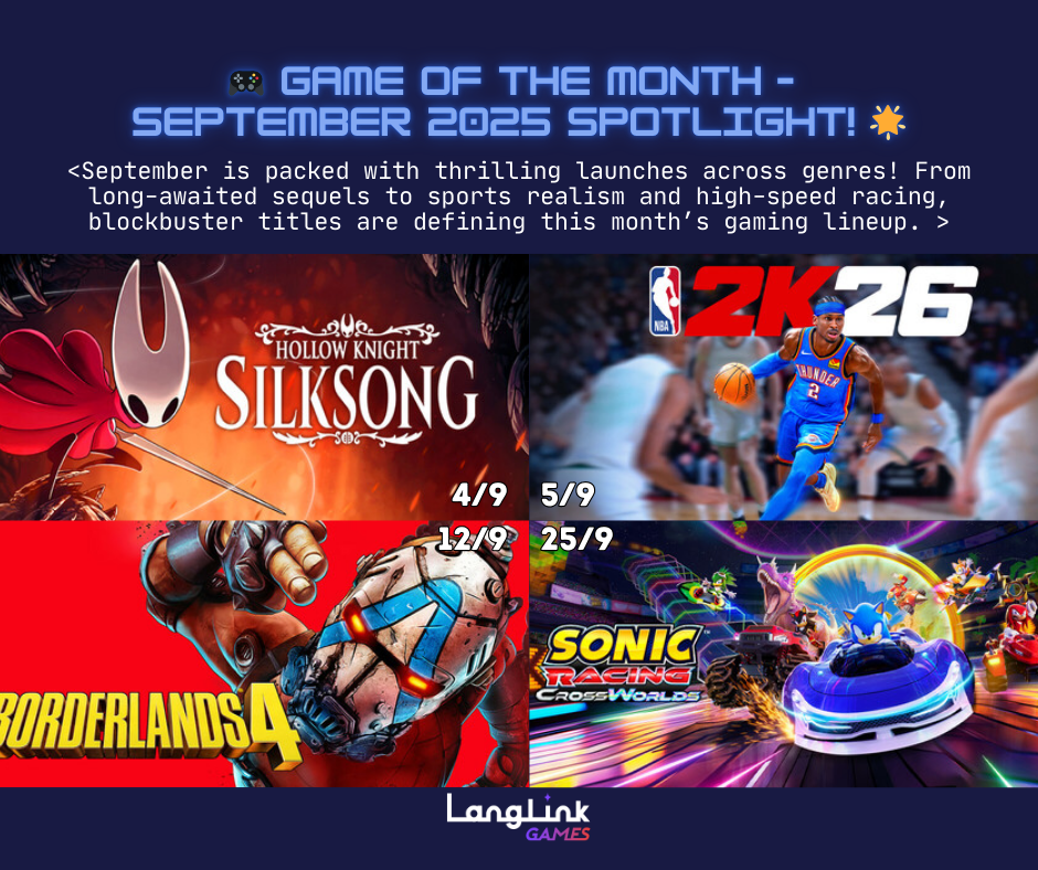 LLGames Linkedin Post Games of Sept 2025