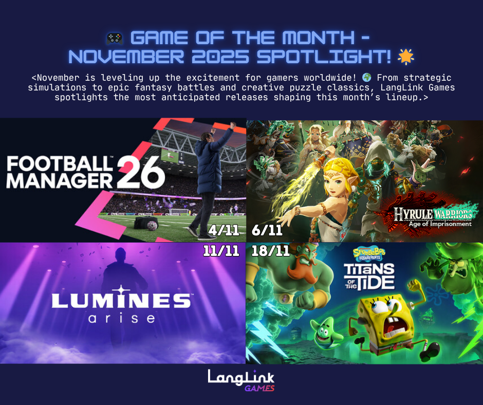 LLGames Linkedin Post Upcoming released games Nov