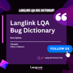 LQA Bug Dictionary 1